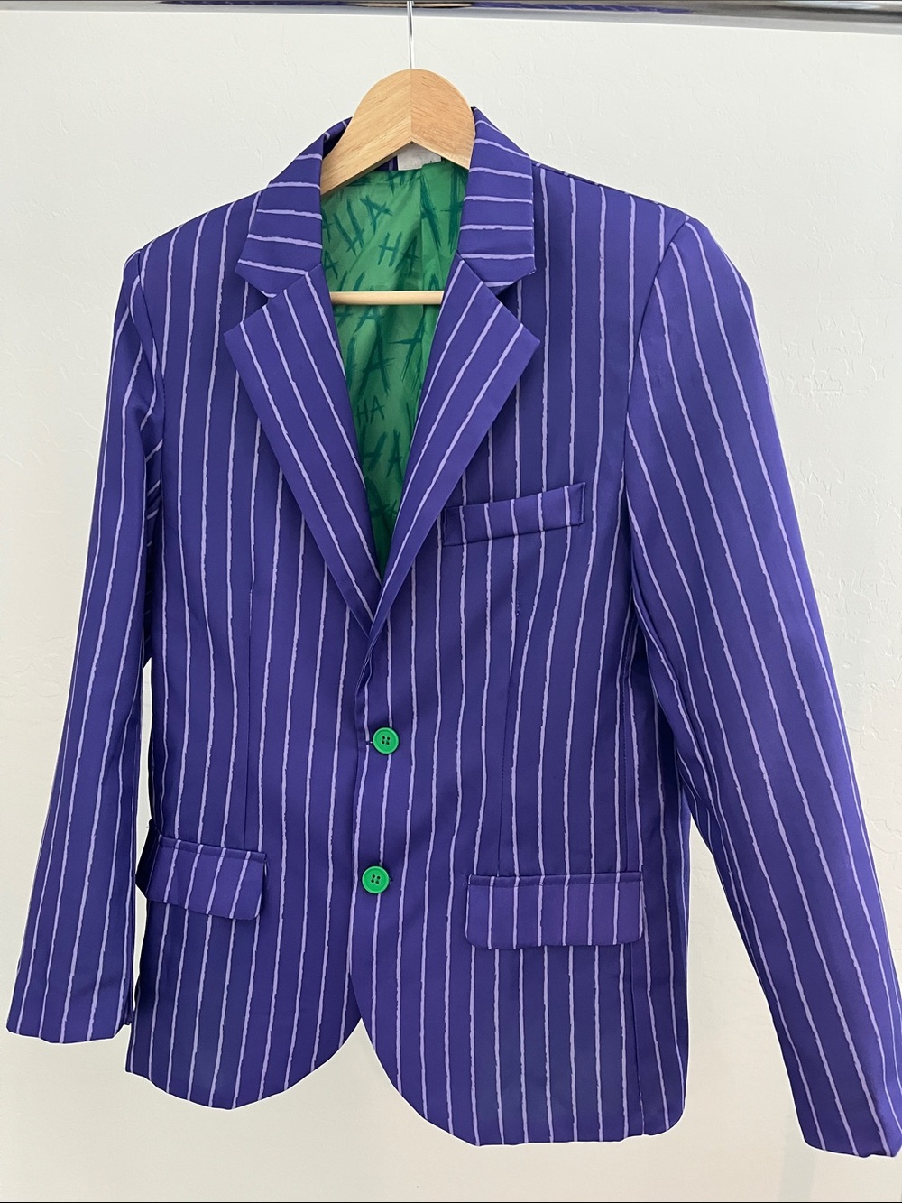 Spirit Joker Purple Pinstripe Jacket - Kids XL 14-16